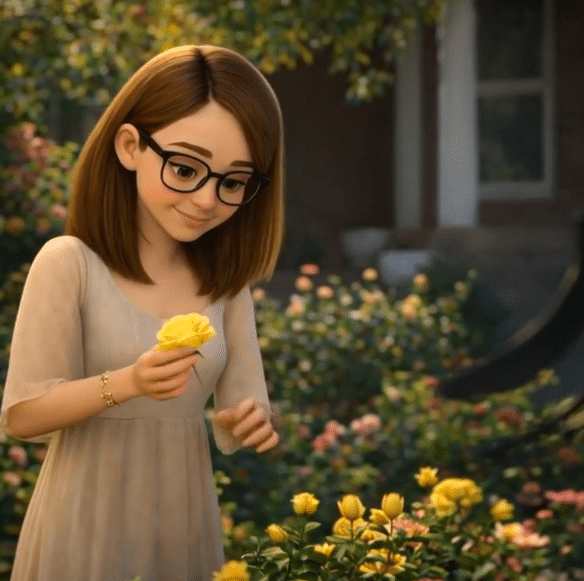 AI Emotional Story Animation – Garden Conversation Scene
