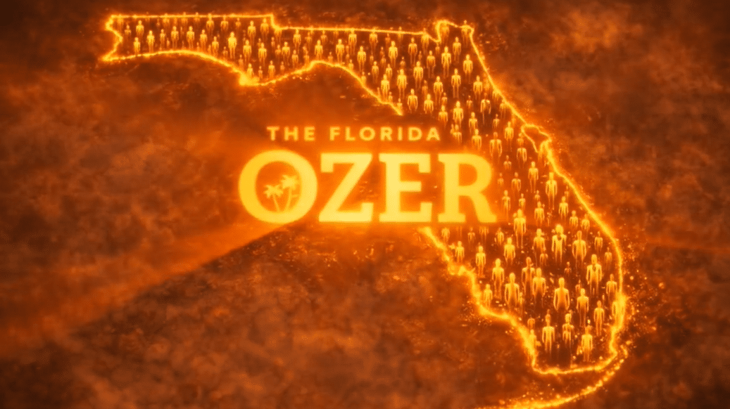 AI Cinematic Brand Ozer Intro – Florida Map Zoom Animation